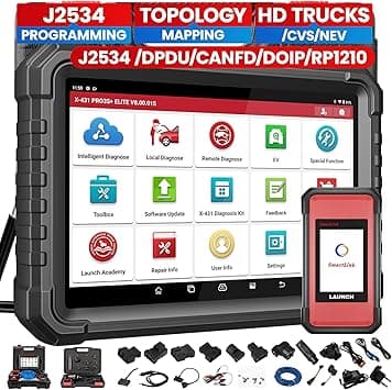 LAUNCH 2024 X431 PRO3S+ Elite SmartlinkC 2.0 Bi-Directional Diagnostic Scan Tool with J2534 Coding,Topology Map,HD Truck Scan,ECU Coding,CANFD &DOIP,FCA AutoAuth,60+Service,2 Years Free Update